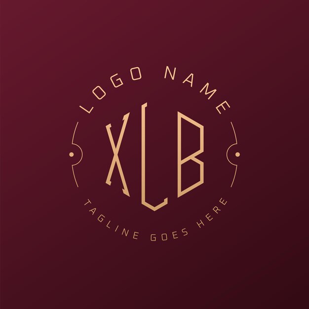 Luksusowy projekt logo XLB Elegant Letter XLB Monogram Logo Minimalist Polygon XLB Logo Design Template