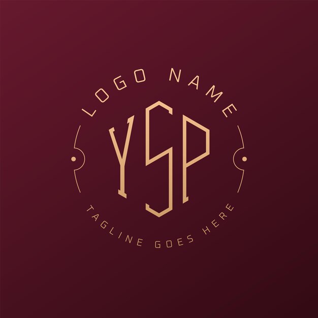 Luksusowy projekt logo YSP Elegant Letter YSP Monogram Logo Minimalist Polygon YSP Logo Design Template