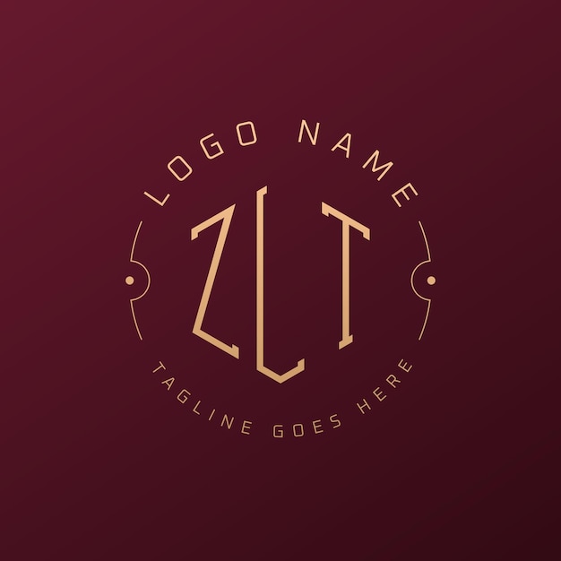 Luksusowy projekt logo ZLT Elegant Letter ZLT Monogram Logo Minimalist Polygon ZLT Logo Design Template