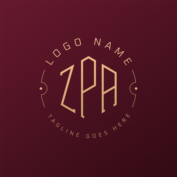 Wektor luksusowy projekt logo zpa elegant letter zpa monogram logo minimalist polygon zpa logo design template
