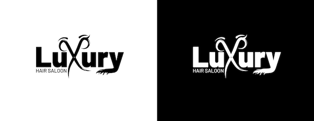 Plik wektorowy luksusowy salon fryzjerski logo design vector art unikalny pomysł na logo