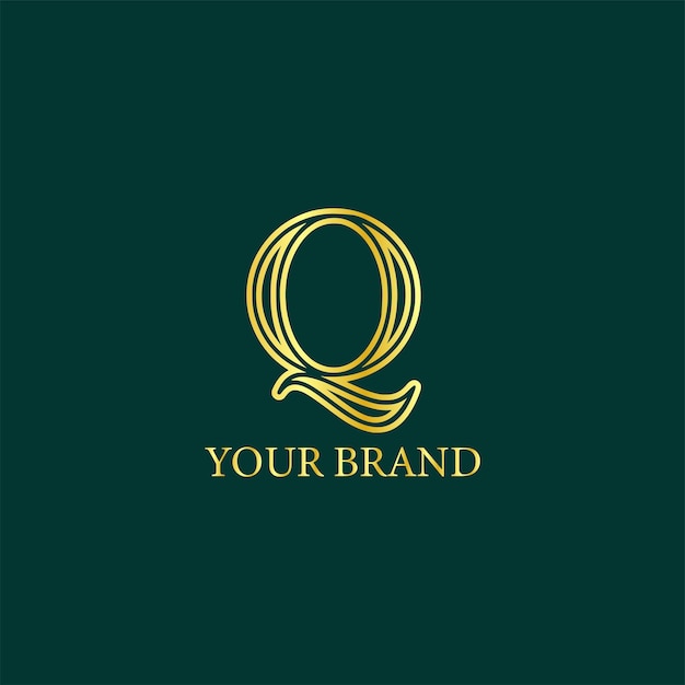 Luksusowy szablon projektu logo Q