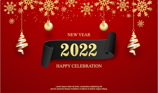 Luksusowy Szczęśliwego Nowego Roku 2022 W Tle