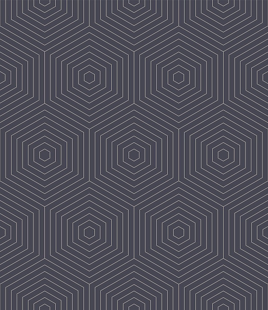 Luksusowy wzór linii sztuka wektor sześciokątna struktura bezszwowe streszczenie tło. Geometryczne Sześciokąty Liniowe Modne Posh Endless Tapeta. Łatwość geometrycznej ozdoby. Ścisły wzór retro