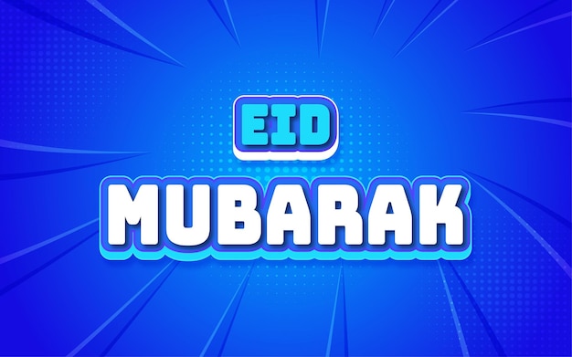 Luksusowy Złoty Efekt Tekstowy Eid Mubarak