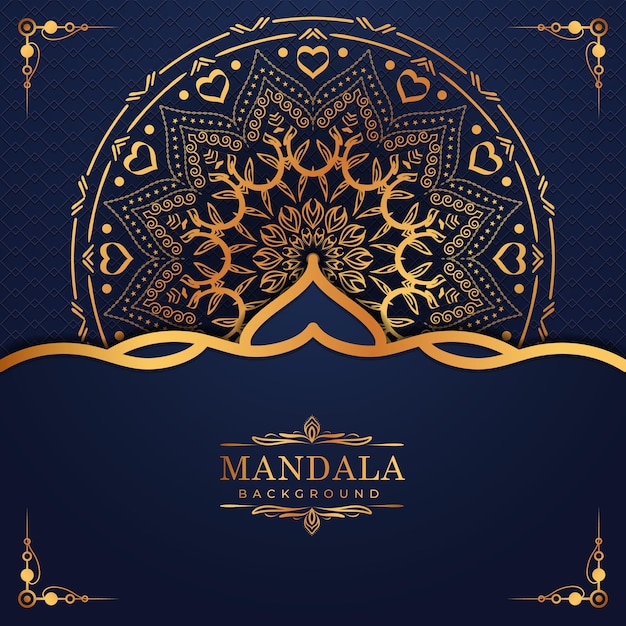 Luksusowy Złoty Wzór Arabeski W Tle Mandala Arabski Islamski Styl Wschodni Premium Wektorów