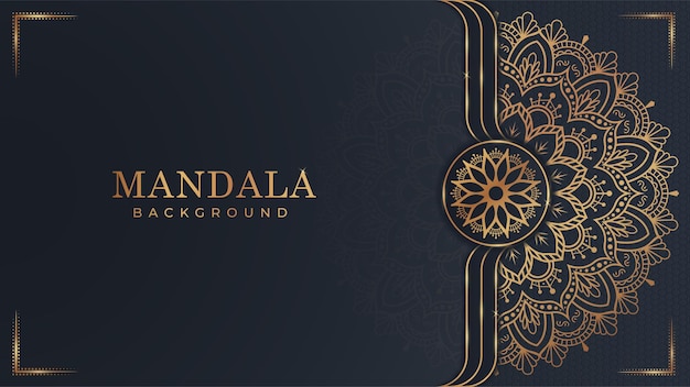 Luksusowy Złoty Wzór Arabeski W Tle Mandala Arabski Islamski Styl Wschodni Premium Wektorów