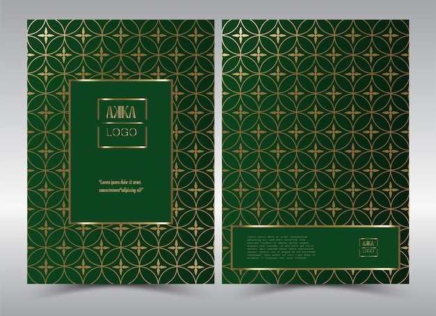 Luxury Premium Menu Cover Design Geometryczny