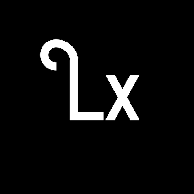 Plik wektorowy lx letter logo design początkowe litery lx logo ikona abstrakcyjny liter lx minimalny szablon projektowania logo l x wektory projektowania liter z czarnymi kolorami lx logo