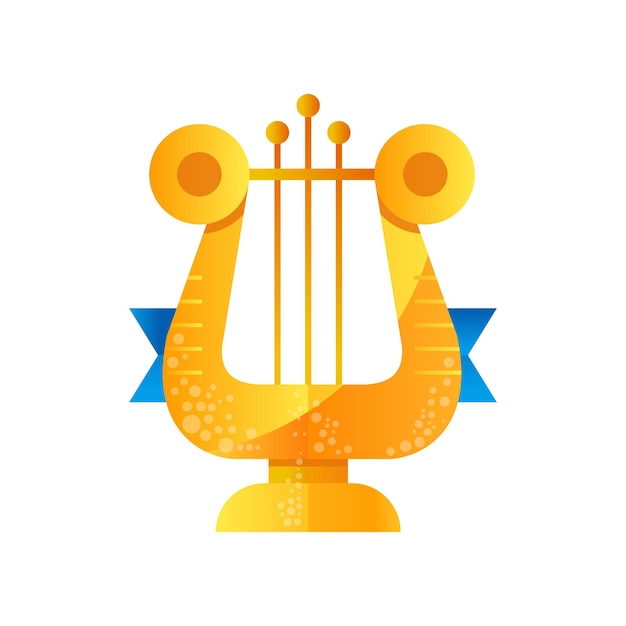 Plik wektorowy lyre golden music award vector ilustracja izolowana na białym tle