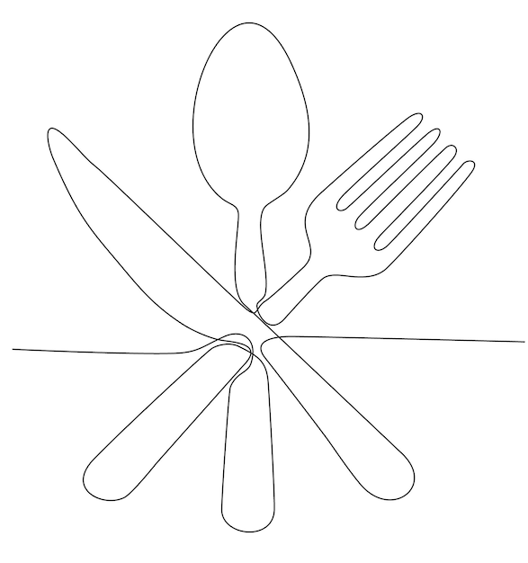 łyżka, widelec, nóż kuchenny symbol logo