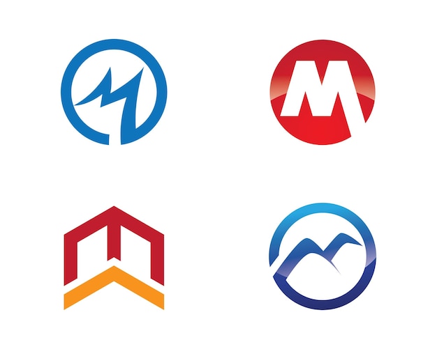M Letter Logo Szablon Wektor Ilustracja Projektu