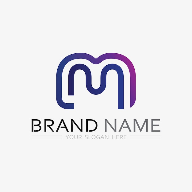 M Letter Logo Szablon wektor ilustracja projektu