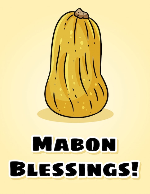 Mabon Blessings Przypada Pogańskiej Pocztówce Z Dyni