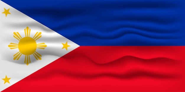 Plik wektorowy macha flagą kraju filipiny ilustracji wektorowych