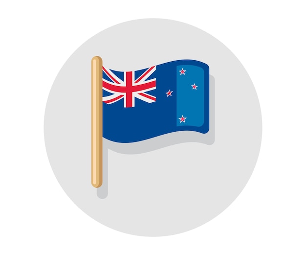 Macha Flagą Nowej Zelandii Wektor
