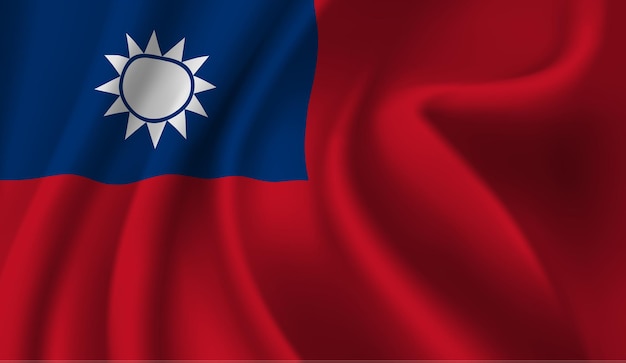 Macha flagą Tajwanu Macha flagą Tajwanu streszczenie tle