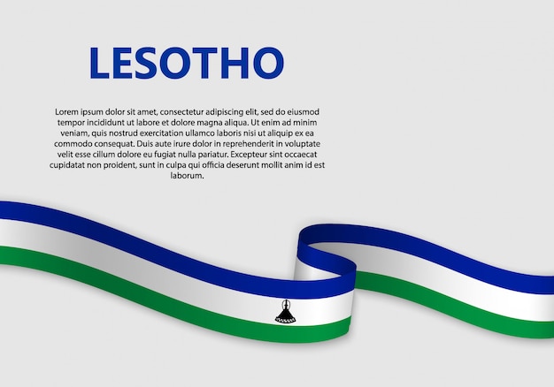 Macha Flagą Transparentu Lesotho