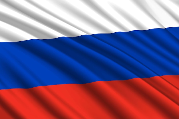 Macha flagą w tle