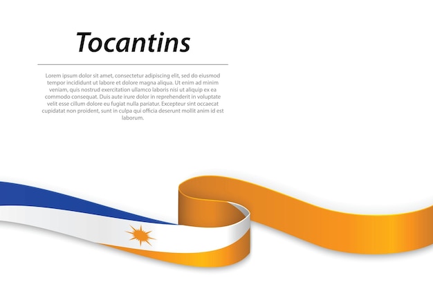 Macha wstążką lub sztandarem z flagą Tocantins
