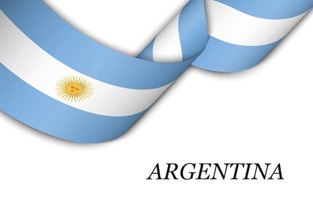 Macha Wstążką Z Flagą Argentyny.