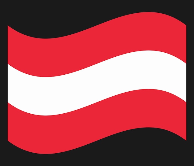 Machająca flagą Austrii izolowane tło Wektor