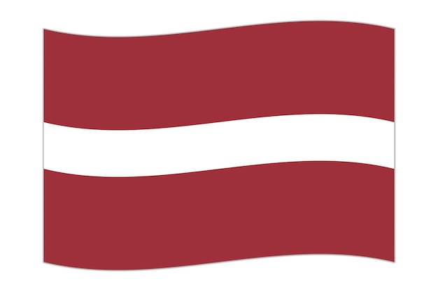 Machająca flagą kraju Łotwa Ilustracja wektorowa