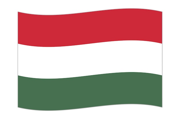 Machająca flagą kraju Węgry Ilustracja wektorowa