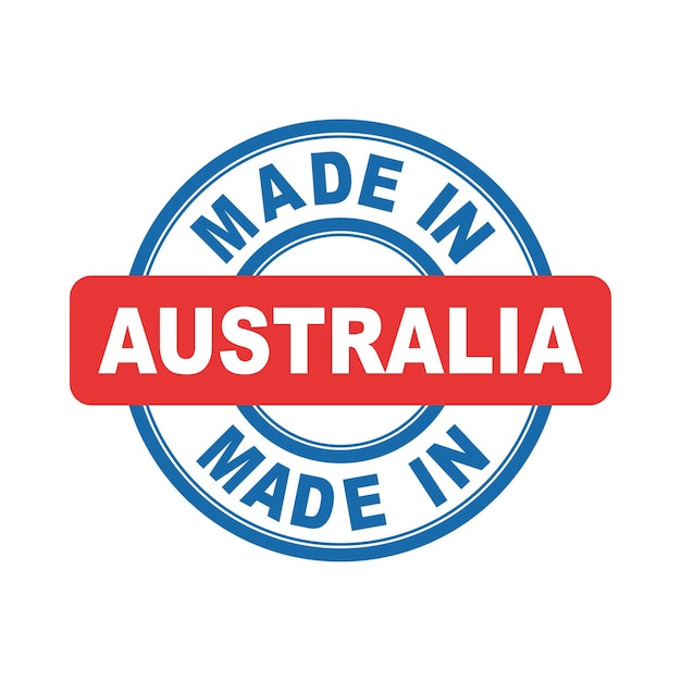 Made In Australia Vector Godło Płaskie