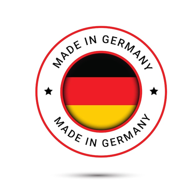 Made In Germany Vector Logo I Projekt Logo Flagi Niemiec