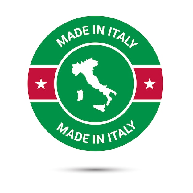 Made In Italy Logo Włochy Flaga Wektor Logo Ikony