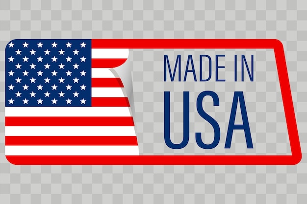 Made in usa banner z flagą