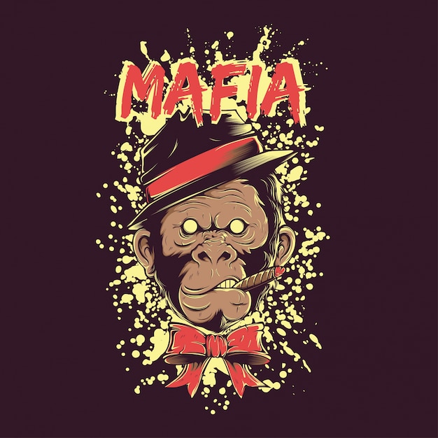 Plik wektorowy mafia monkey 2