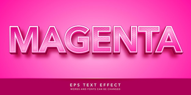 Magenta 3d Edytowalny Efekt Tekstowy