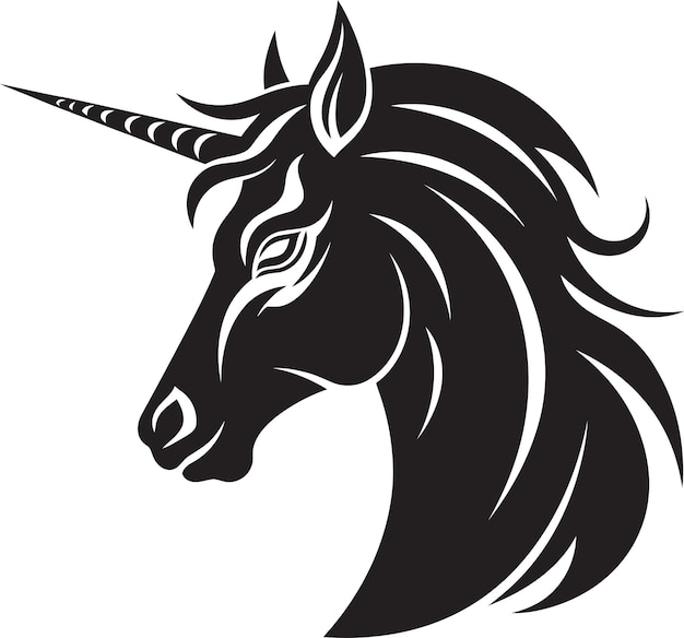 Magic Mane Vector Iconic Unicorn Logo Enchantedelegance Creative Unicorn Emblem