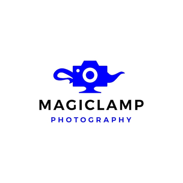 Magiczna Lampa Fotografia Logo Wektor Ikona Ilustracja