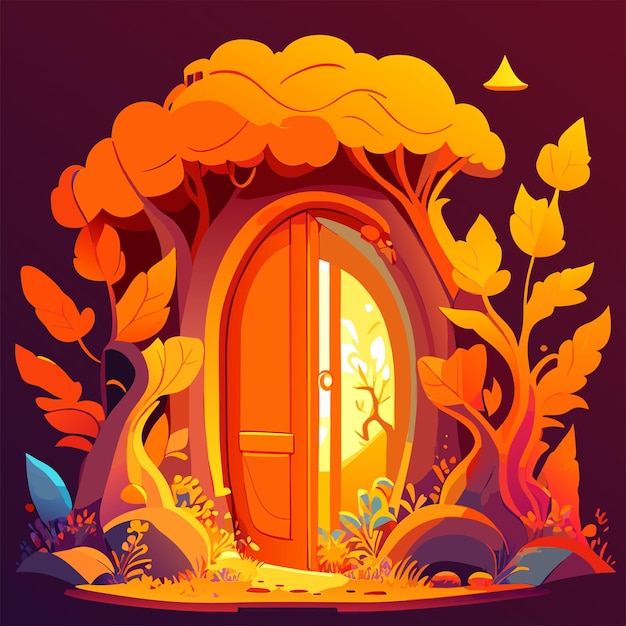 Magiczne Pomarańczowe Drzwi Z Kolekcją Nft