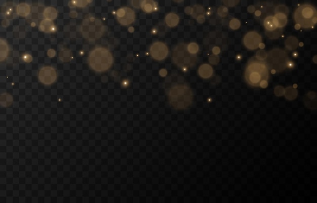 Magiczny blask wektor. Musujące światło, musujący pył png. Błyszczący bajkowy pył. Bokeh.