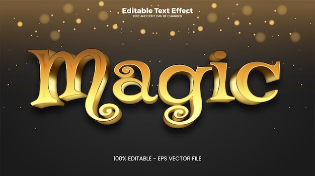 Magiczny edytowalny efekt tekstowy w nowoczesnym stylu trendów