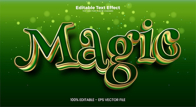 Magiczny edytowalny efekt tekstowy w nowoczesnym stylu trendów