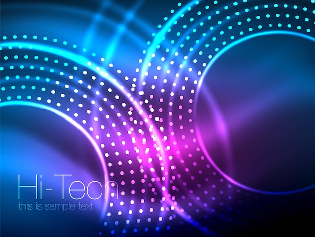 Plik wektorowy magiczny krąg neonowy abstrakcyjny tło błyszczący efekt świetlny szablon dla banerów internetowych prezentacja biznesu lub technologii tło lub elementy ilustracja wektorowa disco lub projekt imprezy
