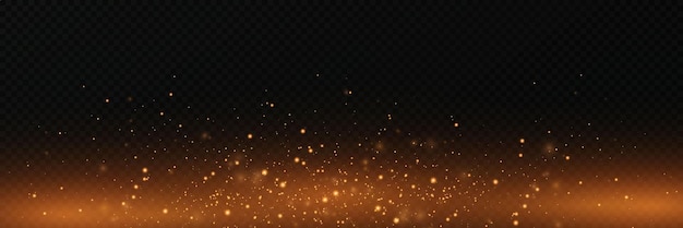 Magiczny złoty pył i blask światła