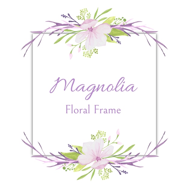 Plik wektorowy magnolia floral frame