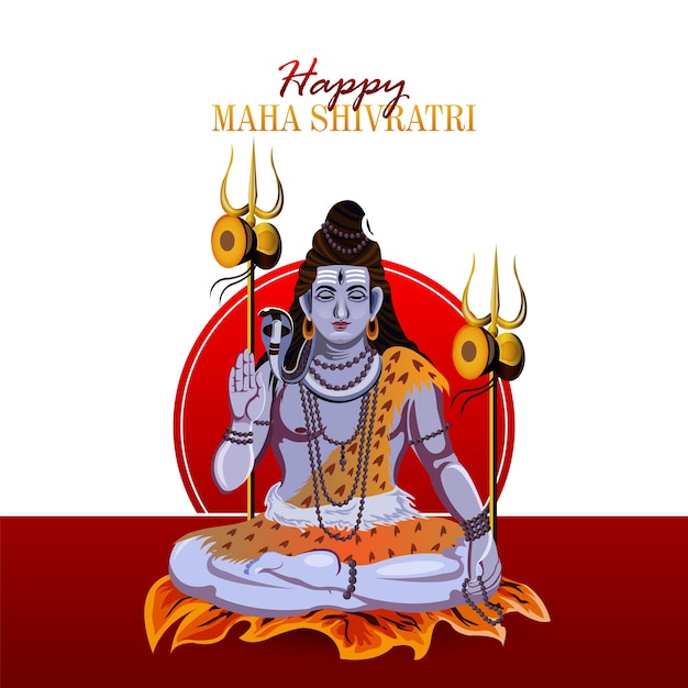 Plik wektorowy maha shivratri indian hinduska karta obchodów festiwalu