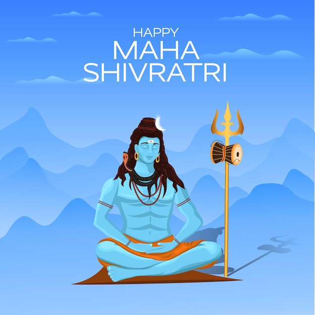 Plik wektorowy maha shivratri mahadev kreatywny wektor