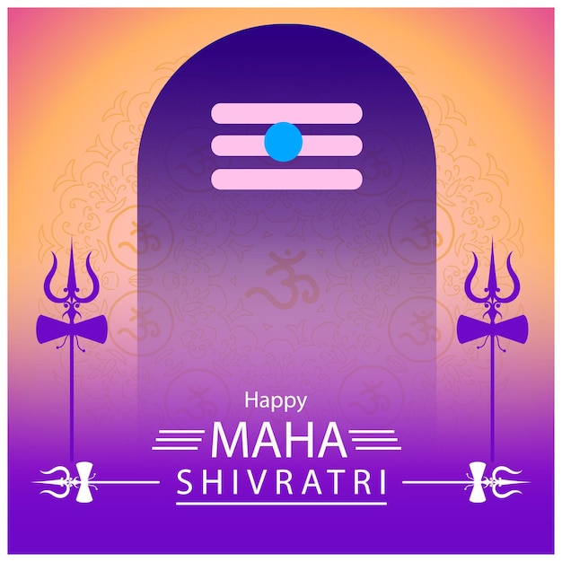 Plik wektorowy maha shivratri mahadev shivling