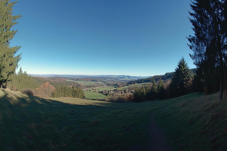 Wektor majestic black forest panorama germanyys enchanting evergreen wonderland zapierające dech w piersiach widoki