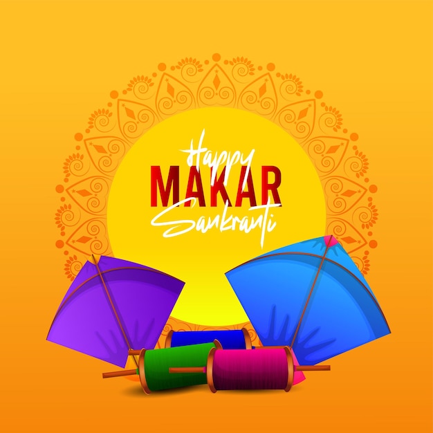 Makar Sankranti indyjski festiwal tło
