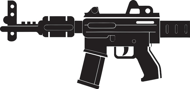 Make Believe Marshal Iconic Black Logo Design Z Zabawkowym Pistoletem, Bronią, Miniaturowym Wektorowym Symbolem Strzelca