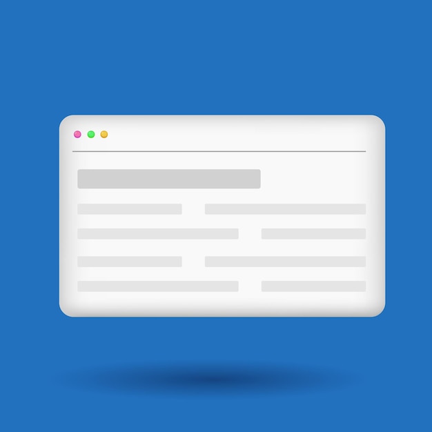 Makieta interfejsu użytkownika strony internetowej dla witryny. ikona wektora strony przeglądarki systemu Windows.